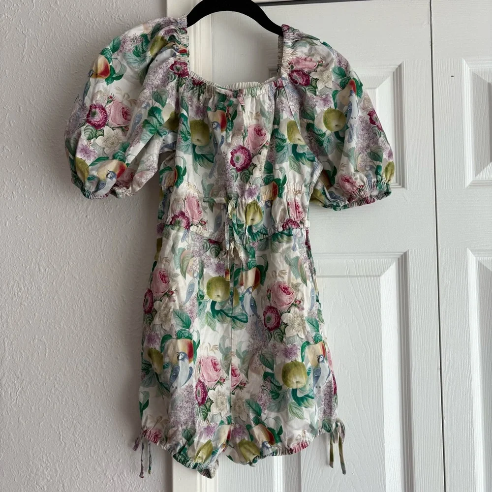 Gingersnaps girls whimsical fruit floral bird bubble romper jumper playsuit